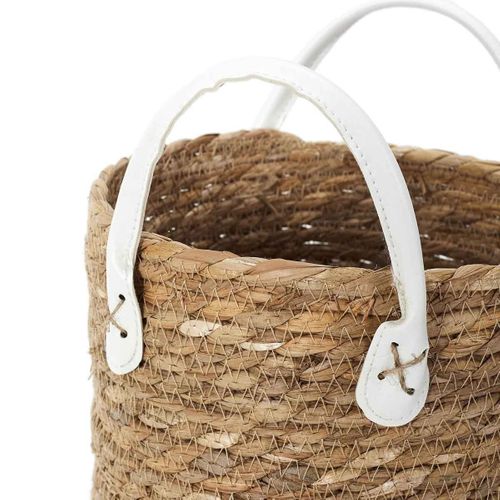 Paniers Tressés Anses En Polyuréthane (lot De 3)