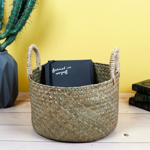 Lot De 3 Paniers De Rangement "tressé" 34cm Naturel