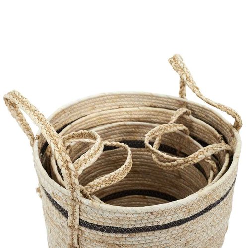 Paniers Bicolores En Fibre De Mais (lot De 3)