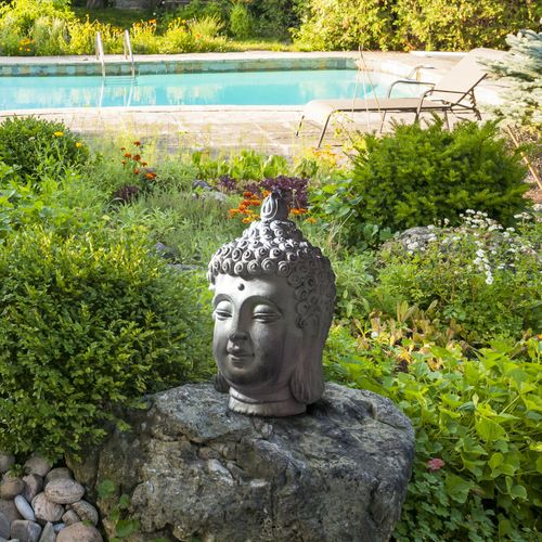 Tête De Bouddha En Magnésia 42 Cm