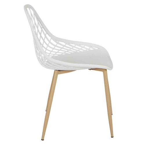 Lot De 4 Chaises Design "malaga" 80cm Blanc