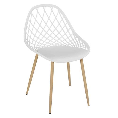 Lot De 4 Chaises Design "malaga" 80cm Blanc