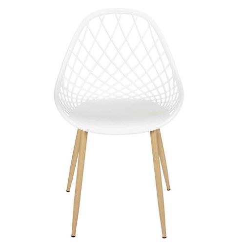 Lot De 4 Chaises Design "malaga" 80cm Blanc