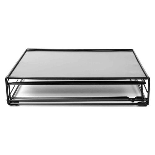 Tiroir Porte-capsules Métal "espresso" 31cm Noir