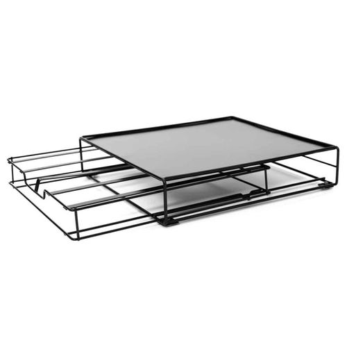 Tiroir Porte-capsules Métal "espresso" 31cm Noir