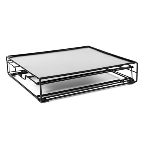 Tiroir Porte-capsules Métal "espresso" 31cm Noir