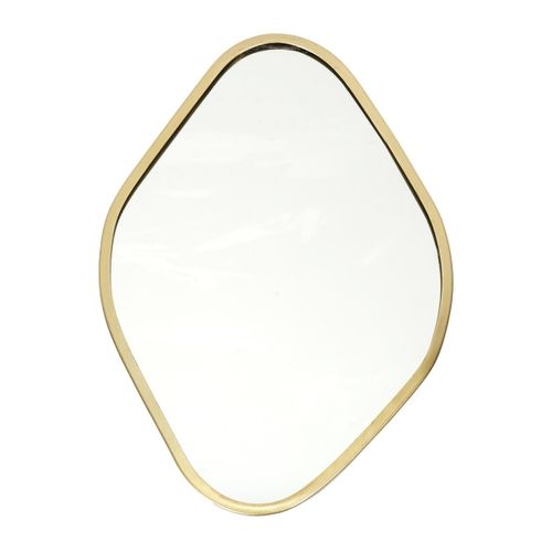 Miroir Mural Déco "contour Losange" 34cm Or