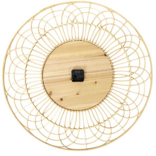 Horloge Ronde En Rotin 70 Cm