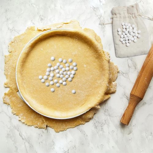 Billes De Cuisson En Argile "fond" 18cm Blanc