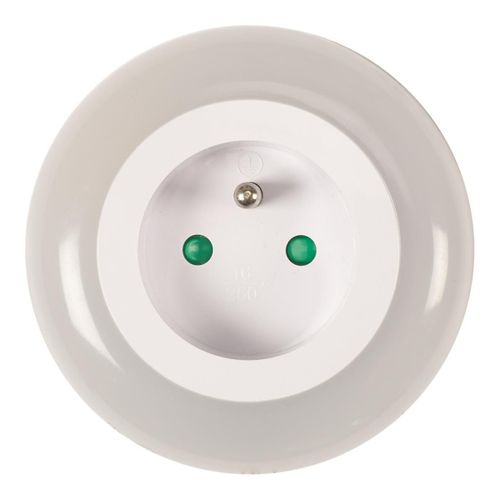 Prise LED "détecteur De Luminosité" 8cm Blanc