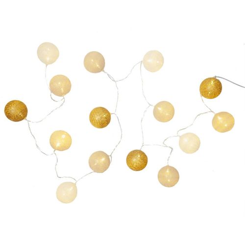 Guirlande Lumineuse LED "boule" 360cm Blanc et Nude