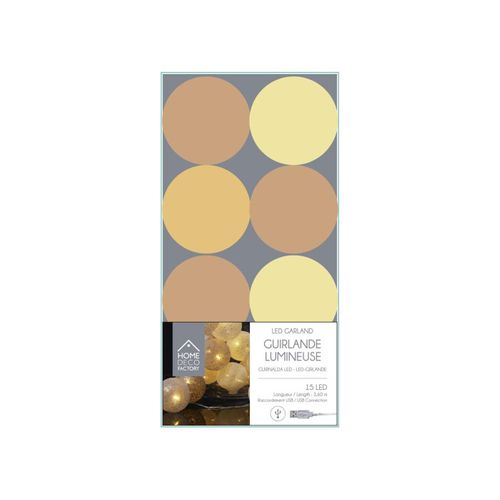 Guirlande Lumineuse LED "boule" 360cm Blanc et Nude