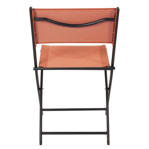 Chaise De Jardin Pliable En Acier Elba Orange Terracotta