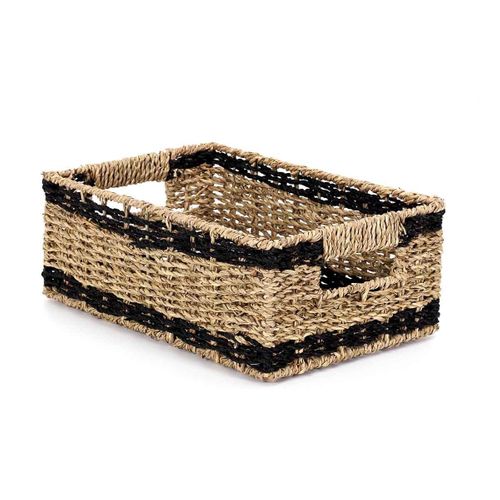 Lot De 3 Paniers De Rangement "mirage" 35cm Noir