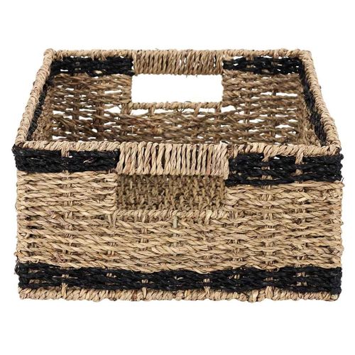 Lot De 3 Paniers De Rangement "mirage" 35cm Noir