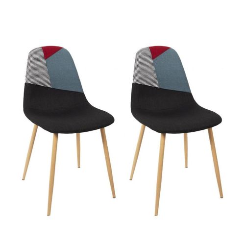 Lot De 2 Chaises Patchwork "first" 83cm Multicolore