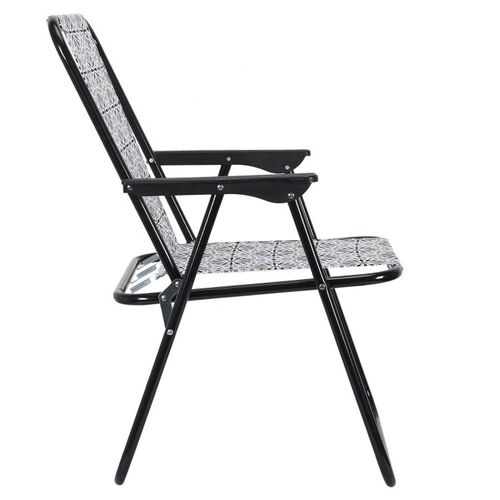 Lot De 2 Chaises Pliantes "patio" 73cm Noir