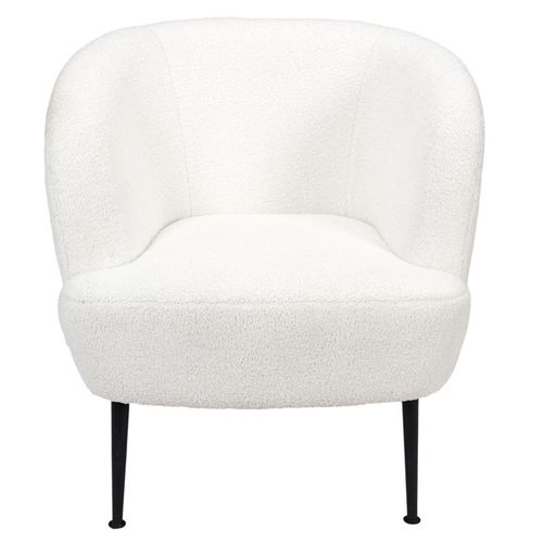 Fauteuil Bouclette "kiera" 76cm Blanc