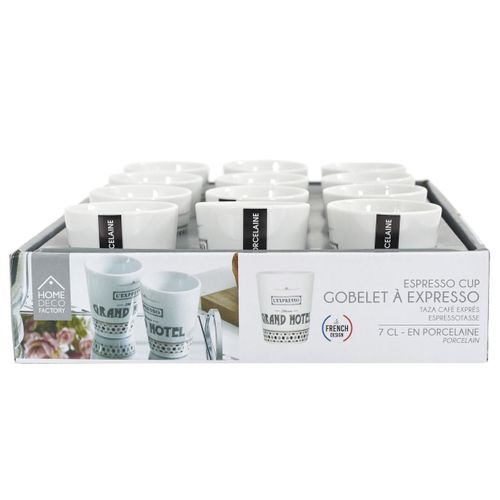 Lot De 6 Tasses à Café "grand Hôtel" 7cl Blanc