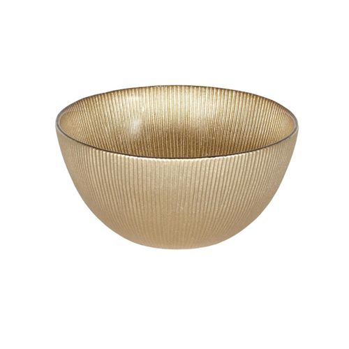 Lot De 6 Bols En Verre Design "royal" 70cl Doré