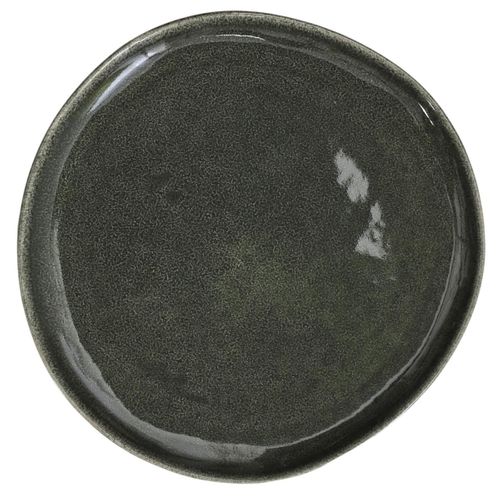 Lot De 6 Assiettes Plates "black Forest" 27cm Vert