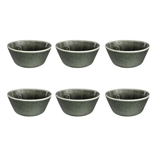 Lot De 6 Bols En Céramique "black Forest" 15cm Vert