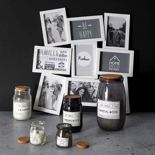 Bougie Parfumée Avec Mèche En Bois Senteur Fleur De Coton 12 Cm