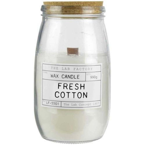 Bougie Parfumée Avec Mèche En Bois Senteur Fleur De Coton 12 Cm