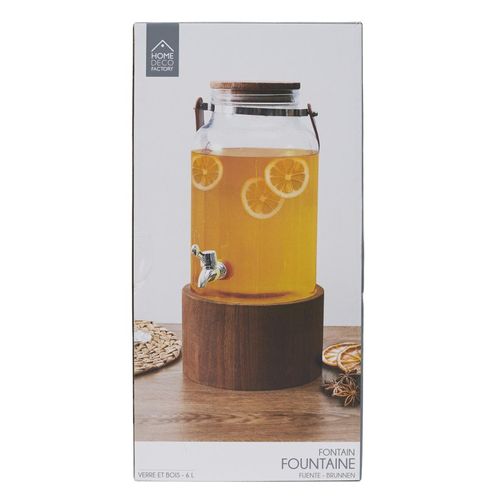 Fontaine à Boisson 6 Litres Avec Support En Bois Et Anse