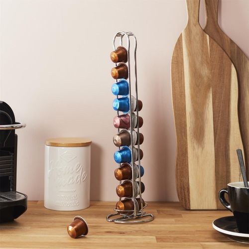 Porte 20 Capsules Espresso "dosette" 37cm Gris
