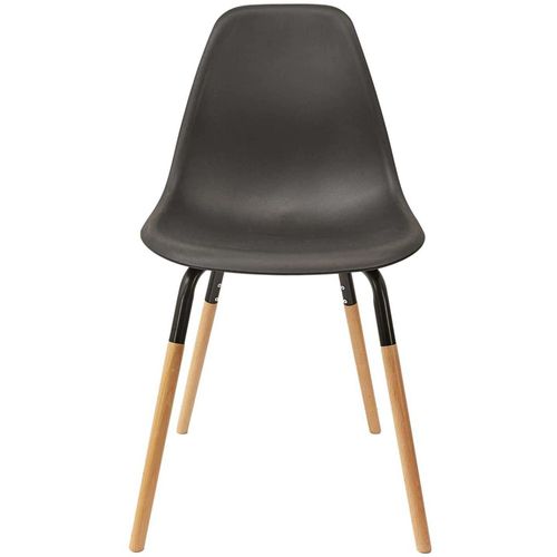 Chaise Scandinave Pieds Métal Et Bois De Hêtre Phenix (lot De 2) Noir