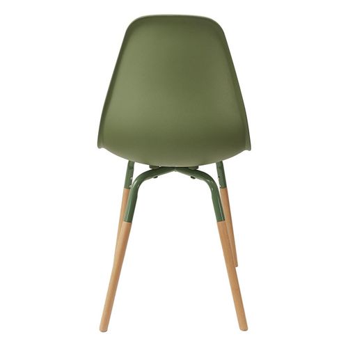 Chaise Scandinave Pieds Métal Et Bois De Hêtre Phenix (lot De 2) Vert