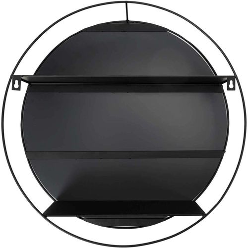 Miroir Rond Avec Étagère En Fer 45 Cm