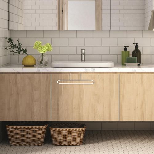 Porte-serviette En Métal "pour Porte" 27cm Blanc