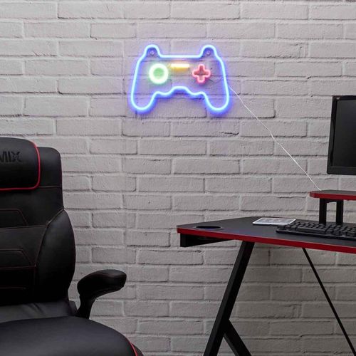 Lampe LED Effet Néon "manette" 41cm Multicolore