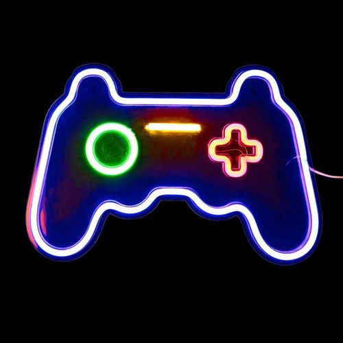 Lampe LED Effet Néon "manette" 41cm Multicolore