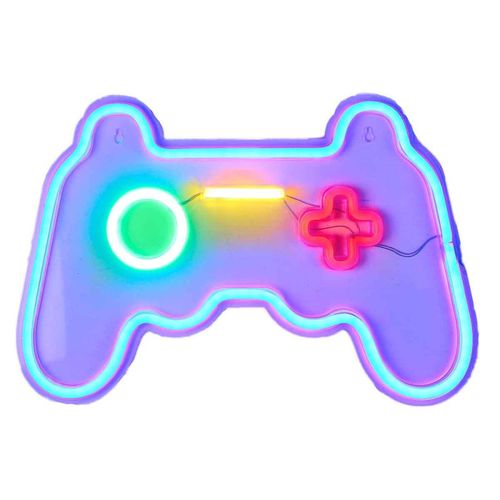 Lampe LED Effet Néon "manette" 41cm Multicolore