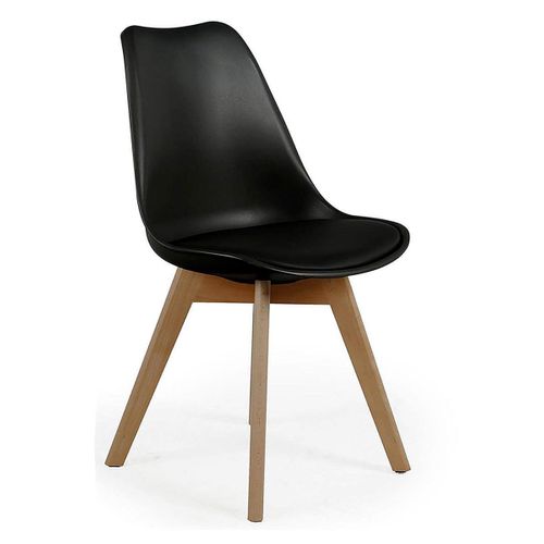 Lot De 4 Chaises Scandinave "coquil" 81cm Noir