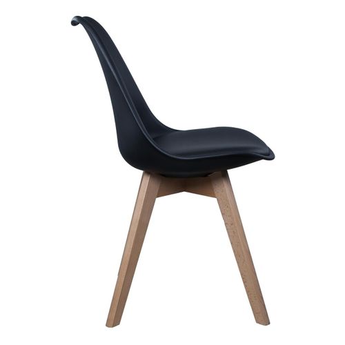 Lot De 4 Chaises Scandinave "coquil" 81cm Noir