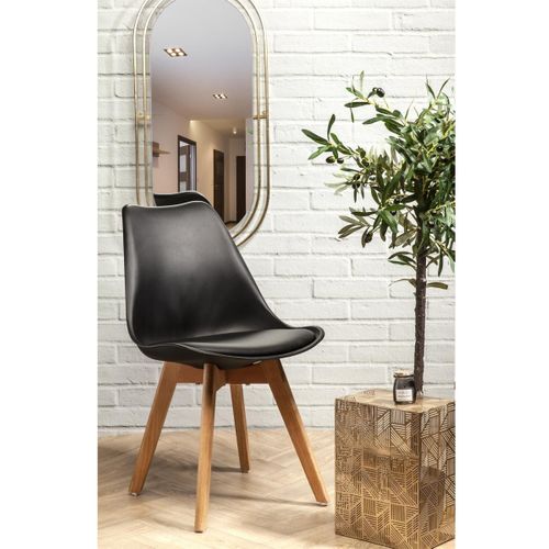 Lot De 4 Chaises Scandinave "coquil" 81cm Noir