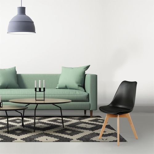 Lot De 4 Chaises Scandinave "coquil" 81cm Noir