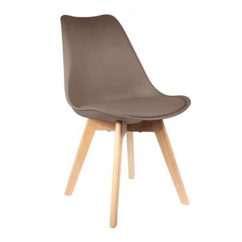 Lot De 4 Chaises Scandinave "coquil" 81cm Taupe