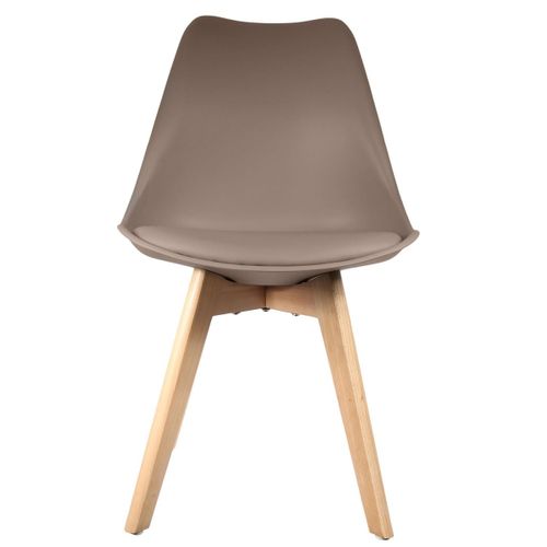Lot De 4 Chaises Scandinave "coquil" 81cm Taupe