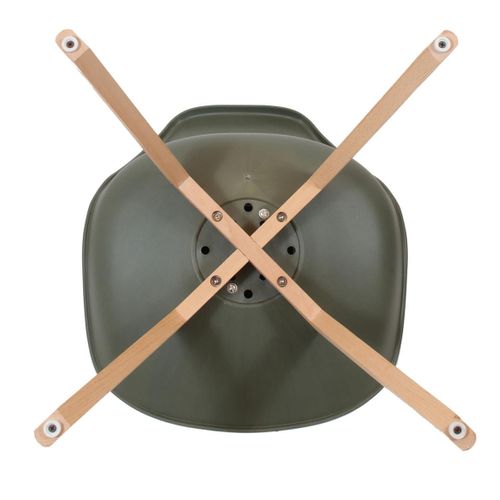 Lot De 4 Chaises Scandinave "skansen" 81cm Kaki