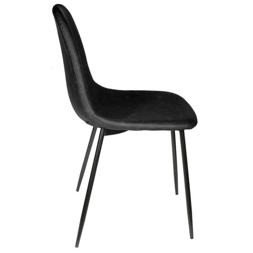 Lot De 4 Chaises Design "amber" 86cm Noir