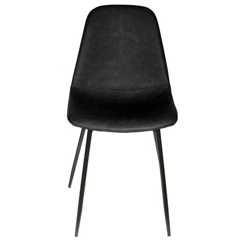 Lot De 4 Chaises Design "amber" 86cm Noir