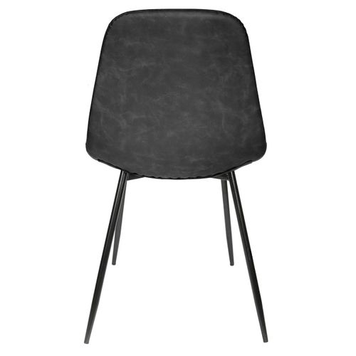 Lot De 4 Chaises Design "amber" 86cm Noir