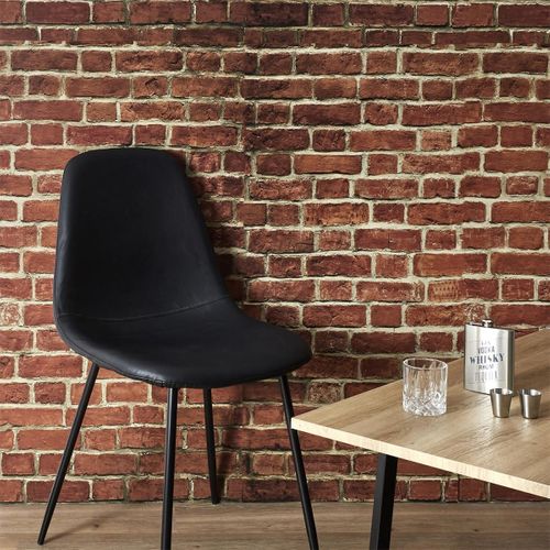 Lot De 4 Chaises Design "amber" 86cm Noir