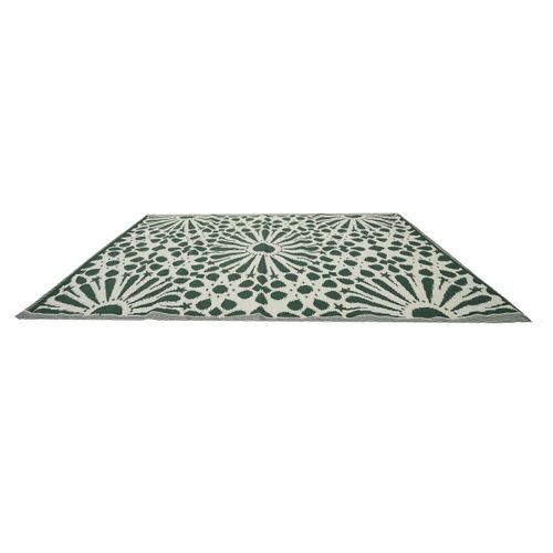 Tapis Déco Imprimé "patio" 120x180cm Vert