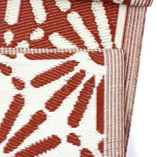 Tapis Déco Imprimé "patio" 120x180cm Rouille